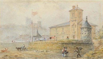 Lot 861 - George Weatherill (1810-1890)  "The Battery " Inscribed verso, pencil and watercolour with...