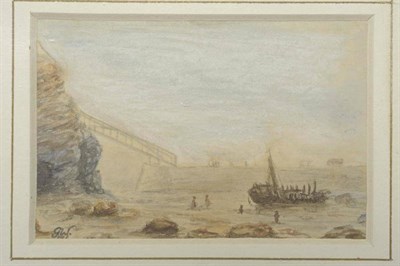 Lot 865 - Attributed to A J Speedie  "The Spa Ladder " Bears false initials, inscribed verso, pencil and...