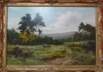 Lot 891 - Daniel Sherrin (1868-1940)  "View near Canterbury " Signed, inscribed verso, oil on canvas, 51cm by