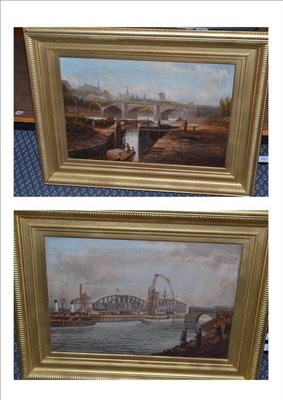 Lot 895 - Albert Dunnington (1860-1928)  "The Norseman & Snowdrop passing Barton (Ship Canal) January 1st...