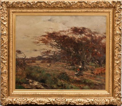 Lot 902 - John MacWhirter RA, HRSA, RI, RE (1839-1911)  "Autumn " Oil on canvas, 76cm by 101.5cm, in a...