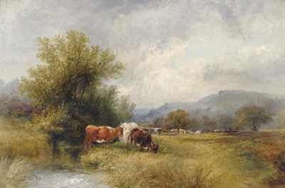 Lot 909 - William Henry Pigott (1835-1901)  "On the Longshaw Moors, Derbyshire " Signed and dated (18)75,...