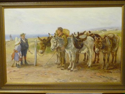 Lot 929 - Henry Garland (ex.1880-1892)  "Choosing a Quiet One " Signed, inscribed verso, oil on canvas,...