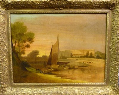 Lot 935 - H...Baynes (19th century)  "Hampton Court Palace " Signed, inscribed verso, oil on canvas,...