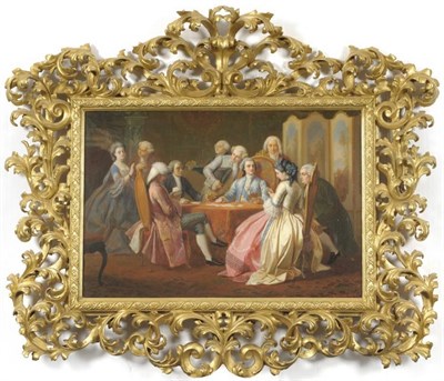 Lot 948 - Gennara Guglielmi (b.1804) Italian Interior scene with elegantly dressed ladies and gentlemen...