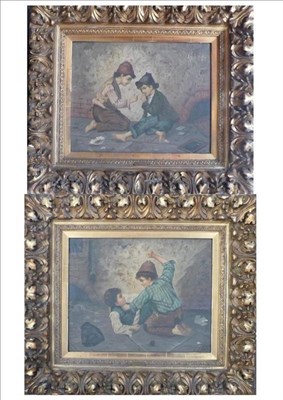 Lot 951 - Attributed to Gaetano Lodi  (1830-1886) A difference of opinion; Lighting up Both signed, inscribed