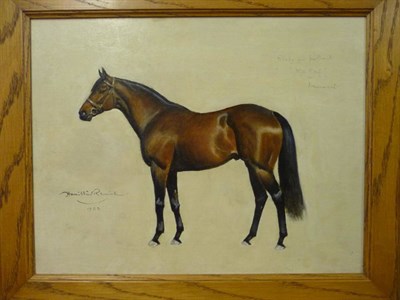 Lot 960 - Lionel Hamilton-Renwick (1919-2003)  "Study for Portrait, Mill Reef, Newmarket " Signed,...