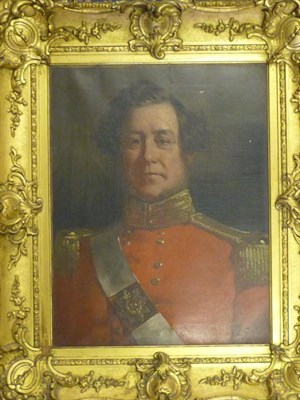 Lot 970 - English School (19th century) Portrait of a gentleman, head and shoulders, wearing military uniform