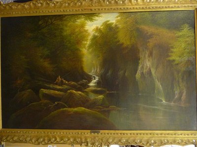 Lot 992 - William Mellor (1851-1931)  "The Fairy Glen, Betws-y-Coed " Signed, inscribed on a plaque and...