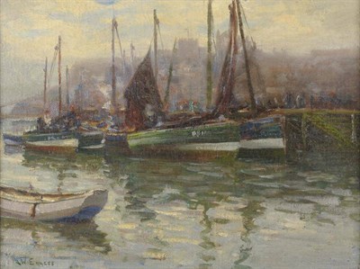 Lot 1002 - Augustus William Enness RBA (1876-1948) Whitby Harbour Signed and dated 1910, oil on canvas,...