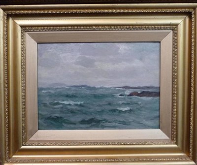 Lot 1010 - Joseph John Richard Bagshawe RBA (1870-1909) Coastal scene with rocks Inscribed verso, oil on...