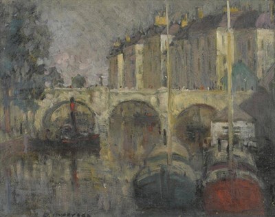 Lot 1012 - David Russell Anderson RSW (1884-1973)   "The Seine " Signed, oil on canvas, 33cm by 43cm...