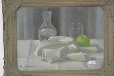 Lot 1013 - David Russell Anderson RSW (1884-1973) Still Life with Apple Signed, oil on board, 35.5cm by 48.5cm