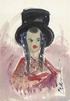 Lot 1033 - Michael Gibbison (b.1937)  "Boy George " Signed, inscribed and dated 1989 verso, watercolour...