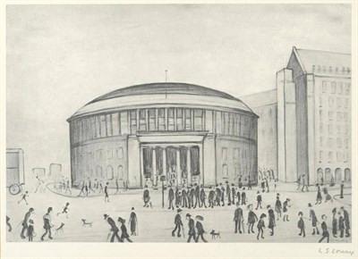 Lot 1054 - After Laurence Stephen Lowry RA (1887-1976)  "The Reference Library " Signed in pencil, with...