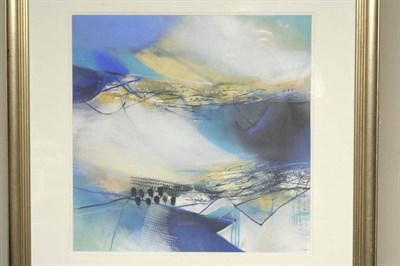 Lot 1098 - D...Sloane (20th/21st century) Abstract landscape with trees and fields  Signed, watercolour...