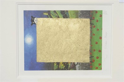 Lot 1101 - After MacKenzie Thorpe (b.1956)   "'Golden Sheep " Colour print, signed in pencil with the artist's