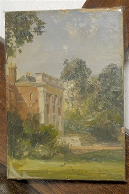 Lot 1114 - Vernon de Beauvoir Ward (1905-1985)  "Sudbrook House " Signed, inscribed verso, oil on board,...