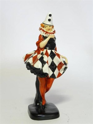 Lot 1151 - A Royal Doulton Figure  "Pierrot ", HN643, designed by Leslie Harradine, modelled as a female clown