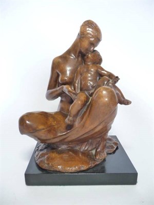 Lot 1193 - Sir William Reid Dick (Scottish, 1879-1961): A Group of Motherhood, the mother kissing the baby...