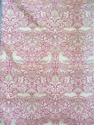 Lot 1205 - "Bird ": A Pair of Jacquard Woven-Wool Fabric Curtains, designed by William Morris, woven in...