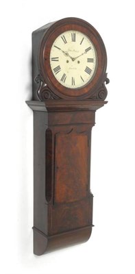 Lot 1345 - A Mahogany Striking Wall Clock, Geo Priest, Norwich, circa 1800, the circular top case with...