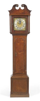 Lot 1362 - A Walnut Eight Day Longcase Clock, case with swan neck pediment, crossbanded trunk door,...