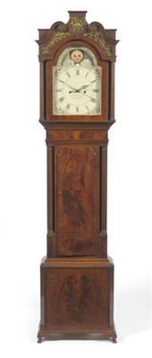 Lot 1364 - A Mahogany Eight Day Longcase Clock, Jas Brownbill, Liverpool, circa 1800, swan neck pediment, gilt