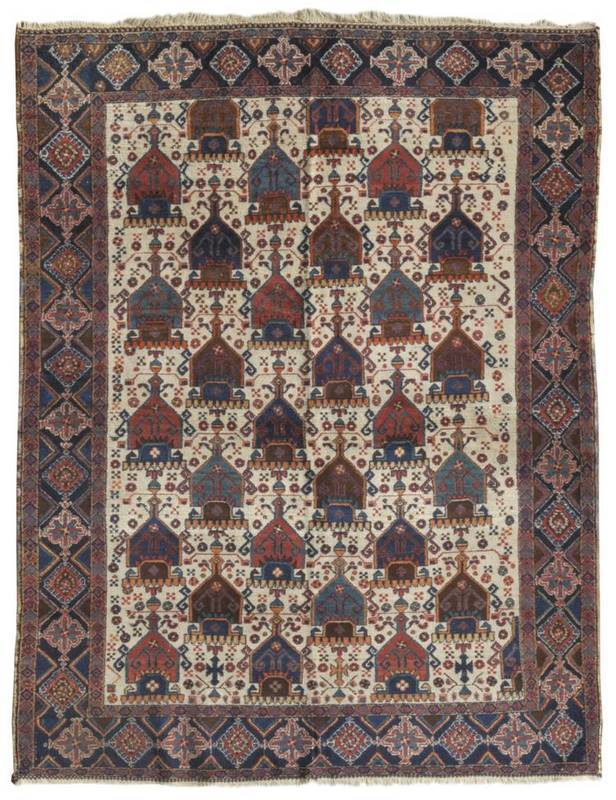 Lot 1377 - Afshar Rug South East Persia The ivory