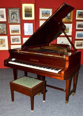 Lot 1454 - C Bechstein: A 6'6 " Mahogany Cased Grand Piano, model no.101040?, raised on square tapering...