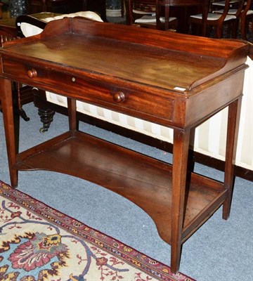 Lot 1459 - A Mahogany Washstand, in the manner of Gillows, 2nd quarter 19th century, with three-quarter shaped