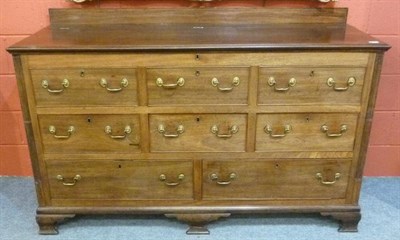 Lot 1546 - A Late George III Mahogany Lancashire Linen Chest, early 19th century, with hinged lid...