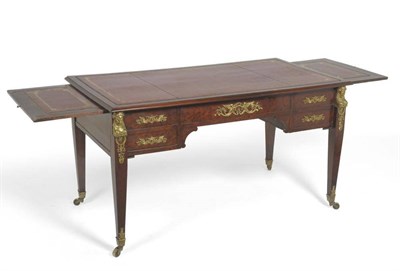 Lot 1655 - A French 2nd Empire Mahogany and Gilt Metal Mounted Writing Table, 3rd quarter 19th century,...