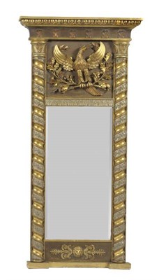 Lot 1668 - A Regency Gilt and Gesso Pier Glass, early 19th century, with egg and dart moulded cornice above an