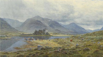 Lot 746A - John James Bannatyne RSW (1835-1911)  "Kilchurn Castle, Loch Awe " Signed, inscribed on the...