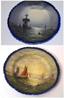 Lot 36 - William Adolphus Knell (c.1808-1875): A Pair of W H Grindley Pottery Plates, circa 1900,...