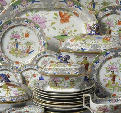 Lot 42 - An Extensive Masons Composite Ironstone Dinner Service, circa 1820, transfer printed and...