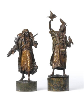 Lot 226 - A Pair of Austrian Cold Painted Bronze Figures, by Franz Bergman, late 19th century, depicting...