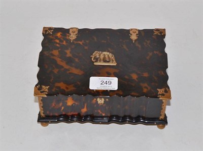 Lot 249 - A Tortoiseshell Small Casket, probably Indian Colonial, late 19th century, of fluted...