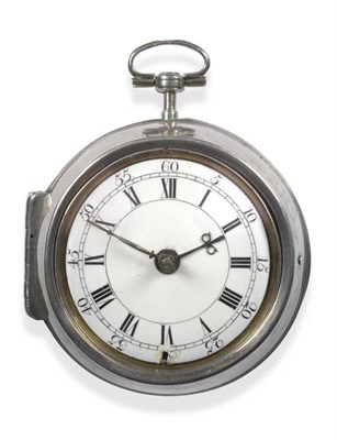 Lot 333 - A Pair Cased Pocket Watch, gilt fusee verge movement signed Wm Holloway, London No.484, vase shaped