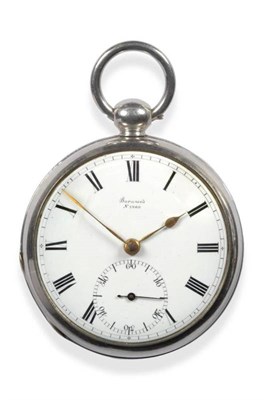 Lot 334 - A Silver Pocket Watch, signed Barwise, No. 7360, 1818, gilt fusee lever movement with dust...