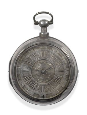 Lot 337 - An Early 18th Century Champleve Dial and Movement, signed Windmills, London, circa 1705, gilt fusee