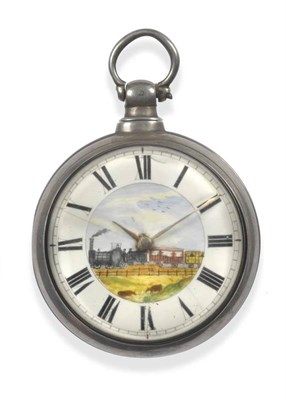 Lot 339 - A Silver Pair Cased Verge Pocket Watch, signed C Norton, London, 1839, gilt fusee verge...