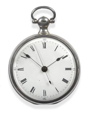 Lot 340 - A Silver Centre Seconds Duplex Pocket Watch, Made for the Chinese Market, signed Ilbery,...