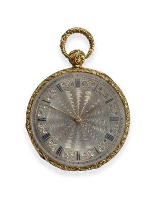 Lot 355 - A Lady's Enamel Fob Watch, retailed by Breguet a Paris, No.2853, circa 1840, cylinder movement,...