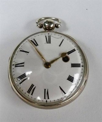 Lot 356 - A Silver Rack Lever Pocket Watch, gilt fusee rack lever movement signed P Litherland Liverpool...