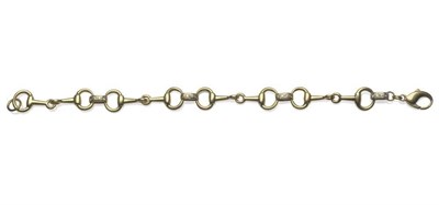 Lot 459 - An 18 Carat Gold Snaffle Bit Motif Bracelet, in the style of Rosemary Hetherington, the bits joined