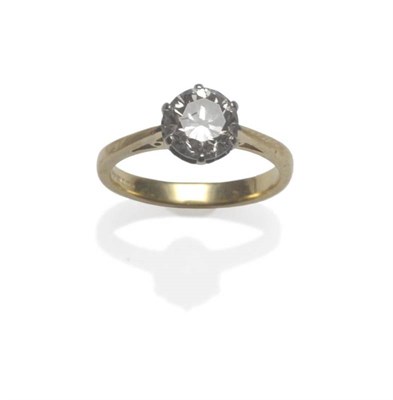 Lot 504 - An 18 Carat Gold Diamond Solitaire Ring, the round brilliant cut diamond in a white six claw...