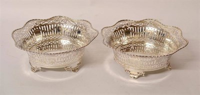 Lot 540 - A Matched Pair of George V Dessert Baskets, Goldsmiths & Silversmiths Co  Ltd, London 1910 and...