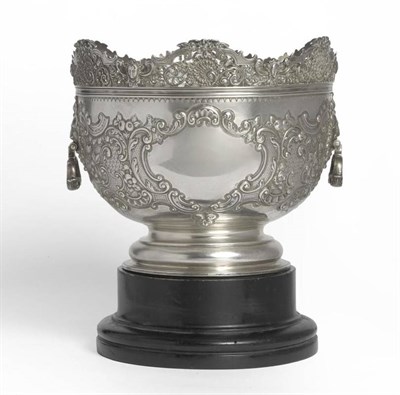 Lot 546 - An Edward VII Scottish Silver Rose Bowl, maker's mark JAF, Glasgow 1903, the large bowl with...